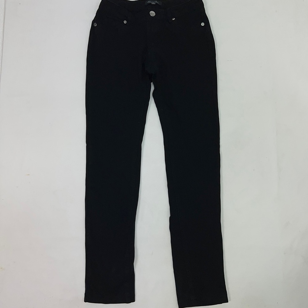 #1153 Shinestar Plain Black Stretchy Jeggings | Size: S